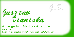 gusztav dianiska business card